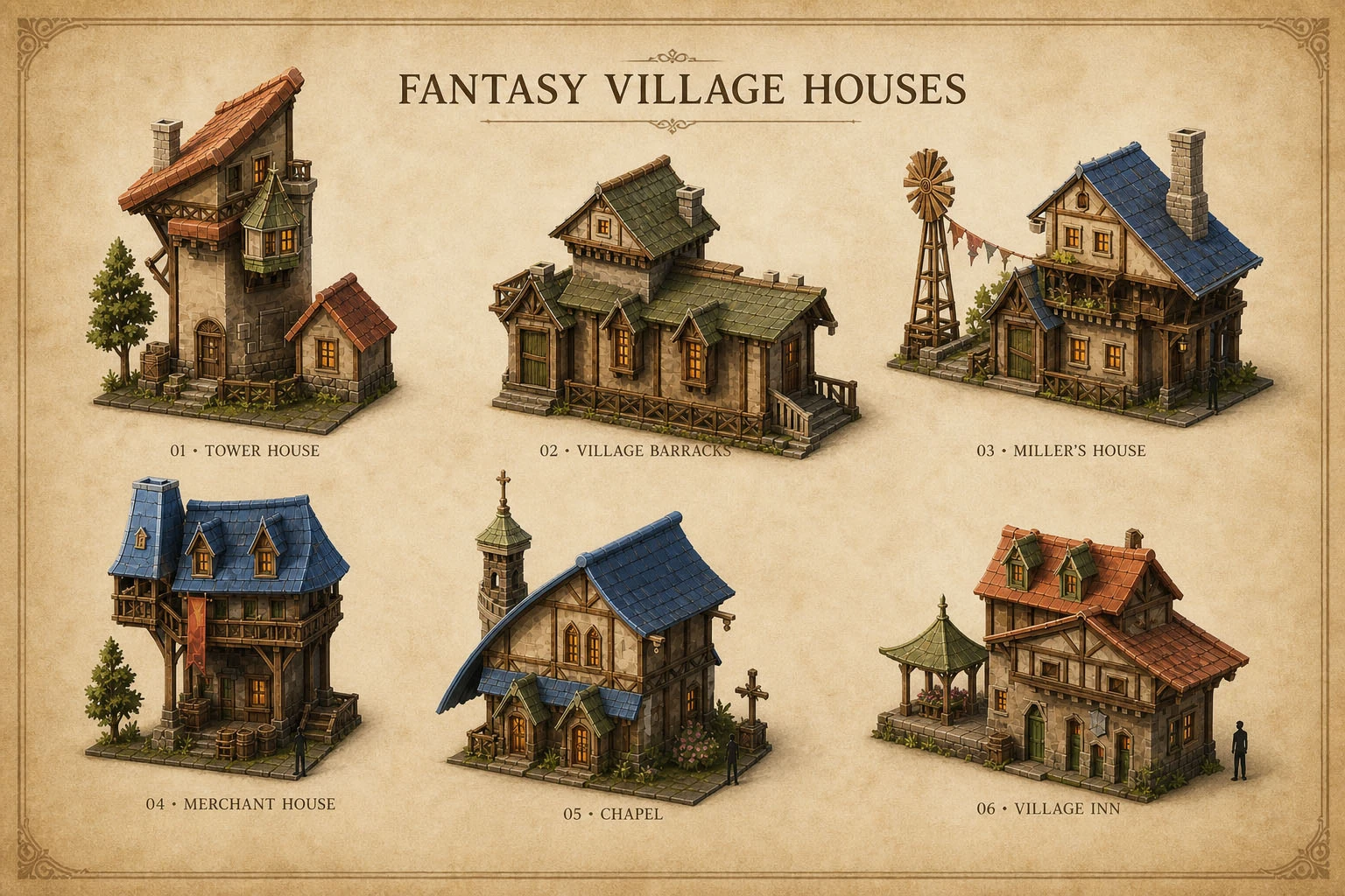 Fantasy architecture sheet